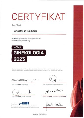 Konferencja naukowa „Nowa Ginekologia 2023”, Kraków — ALLTUS