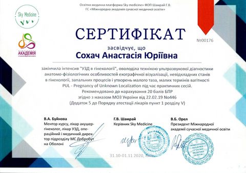 Інтенсив «УЗД в гінекології», Київ — Sky Medicine · Міжнародна академія сучасної медичної освіти